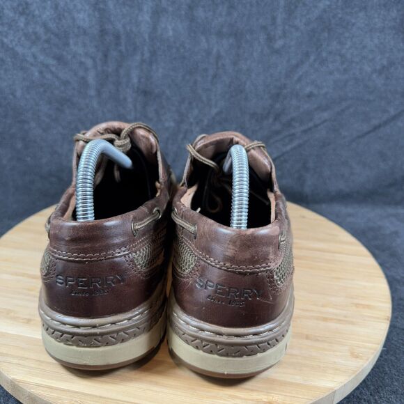 Sperry Top-Sider‎ Tarpon Ultralite 2-Eye Brown Leather Boat Shoes Men's Size 9M - Picture 4 of 8